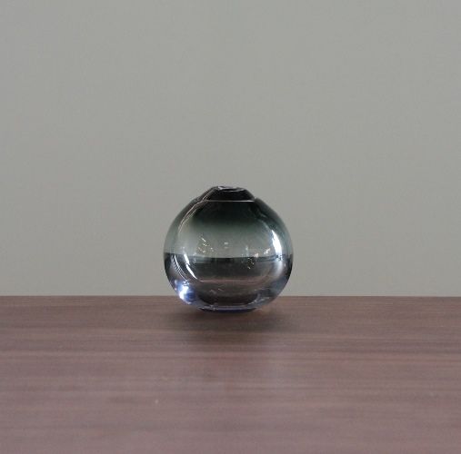 VASE192LA - Small Smoke Float Hand Blown Glass Vase