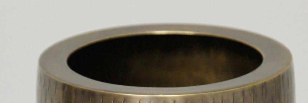 Antique Brass Rice Hammered Vase