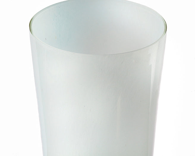 White Tall Glass Vase