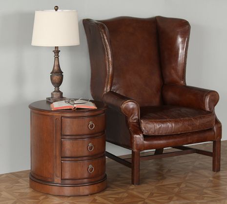 Cigar Leather Wing Chair