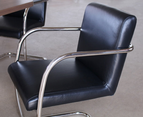 Mitchell Gold Hugo Arm Chair in Black Leather