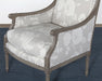 AC36ATL - French Style Floral Print Linen Armchair 