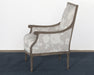 AC36ATL - French Style Floral Print Linen Armchair 