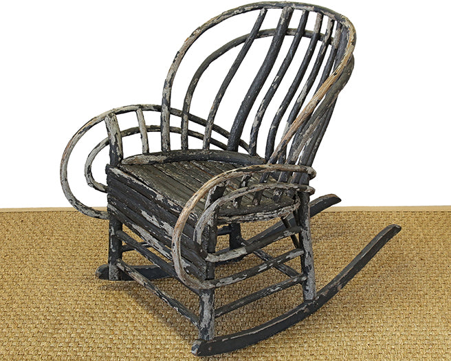 AC57ATL - Hand Made Adirondack Rocking Chair circa 1890