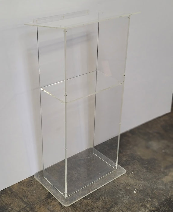 Acrylic Podium with Shelf