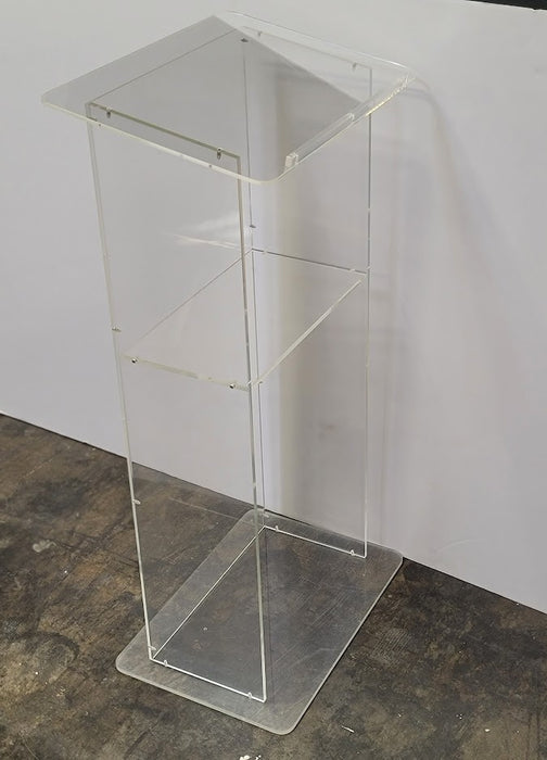 Acrylic Podium with Shelf