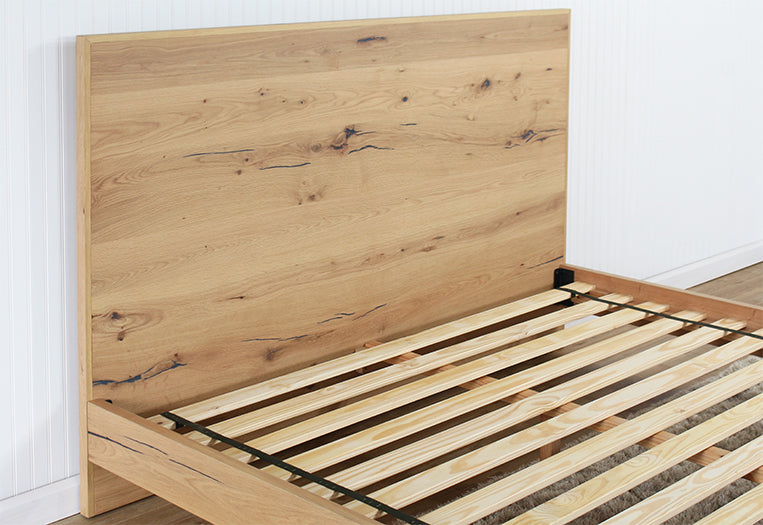 Light Oak Plank King Bed
