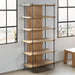 BK47 - Light Oak And Iron Bookcase