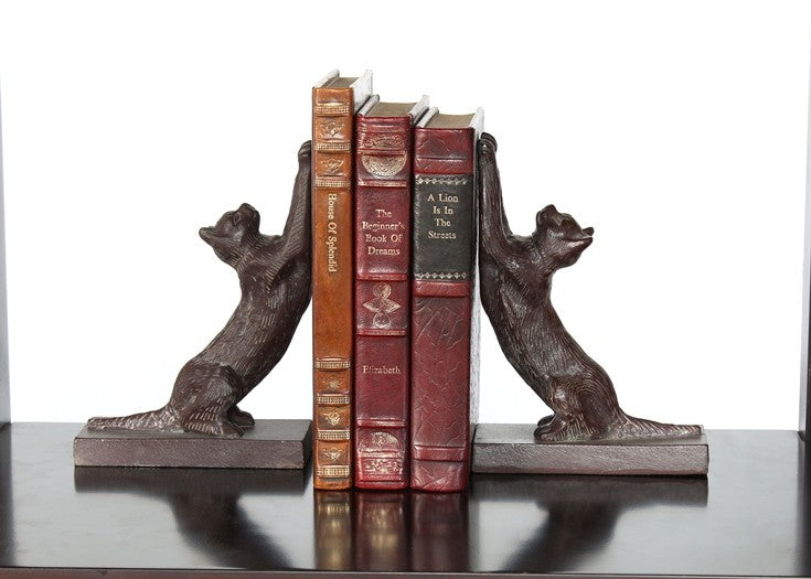 Pair of Bronze Iron Cat Bookends