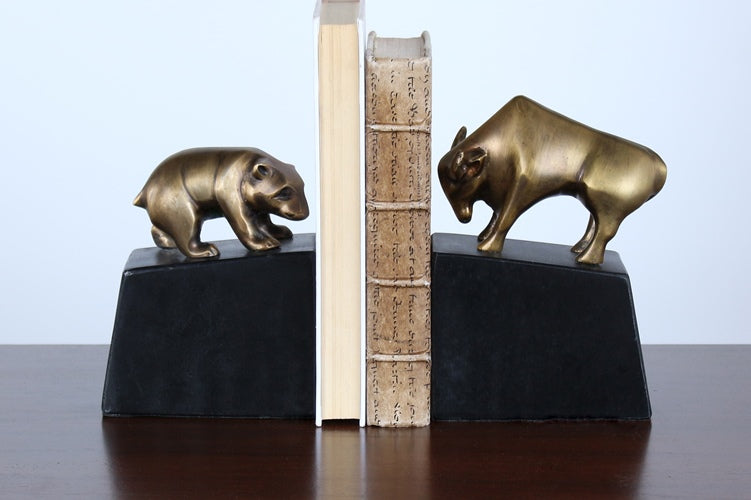 Set of Bull and Bear Bookends