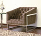 CC08ATL - Taupe Velvet Tufted Chair with Chrome Frame