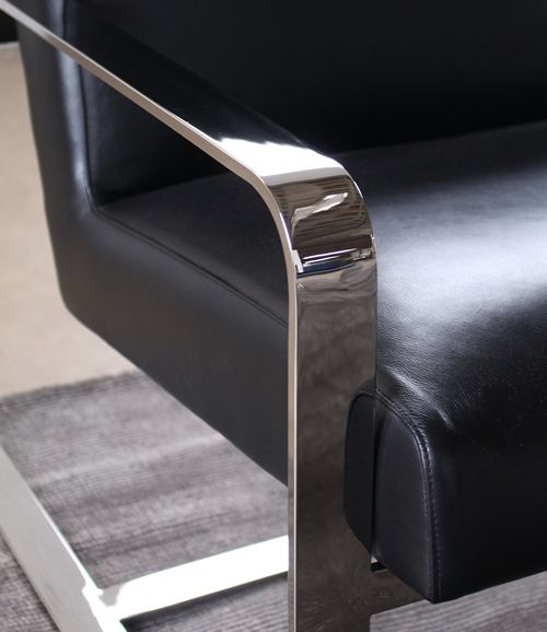 Mitchell Gold Armand II in Black Leather