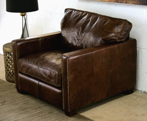 CC10ATL - Larkin Club Chair in Cigar Leather