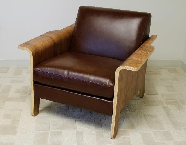 Lodge Chair in Chestnut Brown Leather