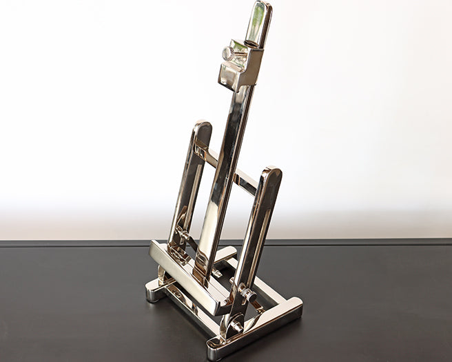 Nickel Table Top Easel - Cleared