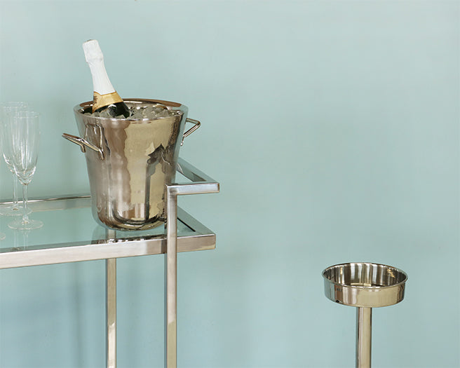 Nickle Wine Cooler On Stand- Cleared