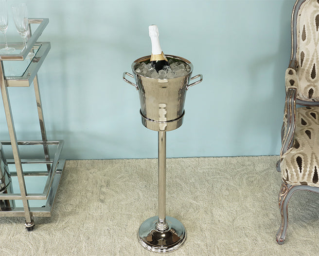 Nickle Wine Cooler On Stand- Cleared
