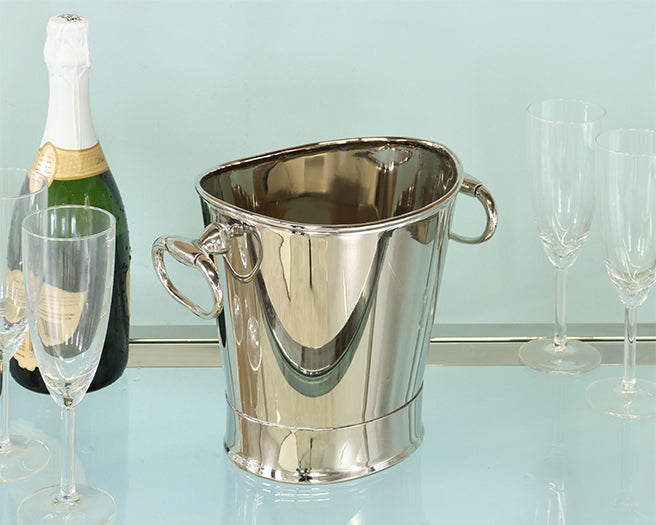 Polished Nickel Wine Cooler - Cleared
