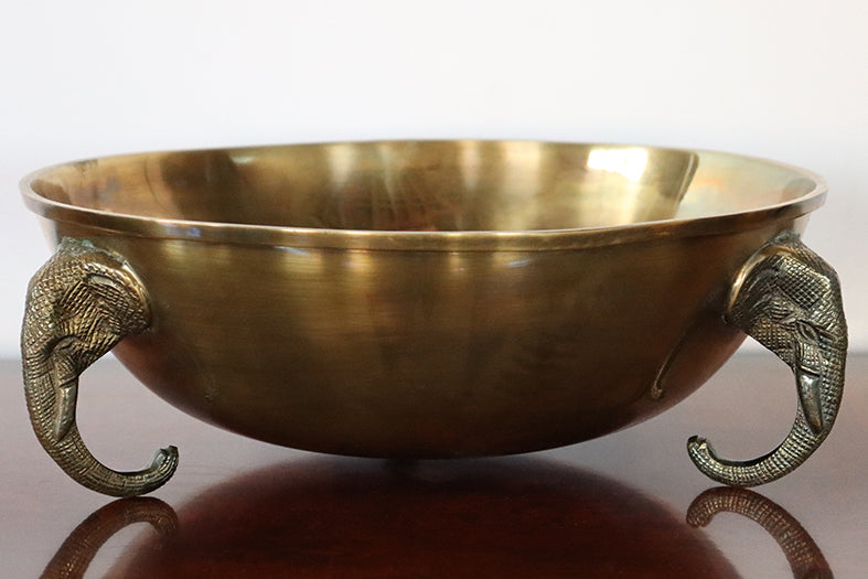 Brass Elephant Trunk Bowl - Cleared