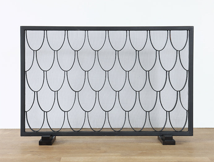 Black Scaled Mesh Fire Screen - Cleared