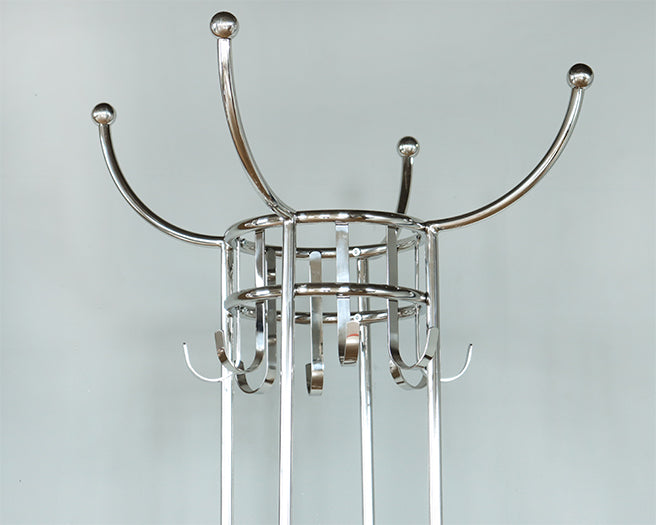 Simple Nickel Finish Coatrack - Cleared