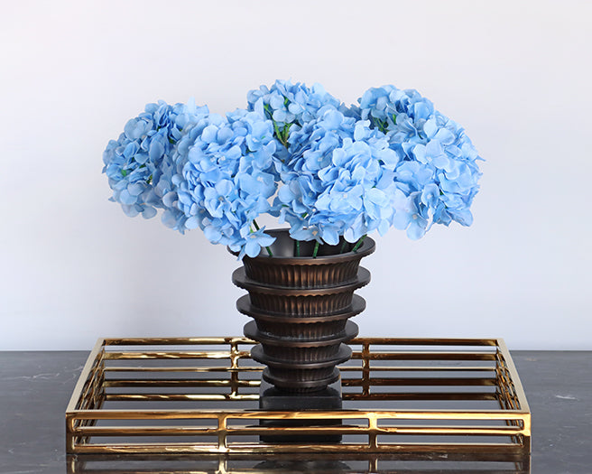 Brass With Black Mirror Tray - Cleared