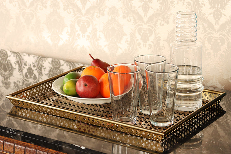 Brass Quatrefoil Tray - Cleared