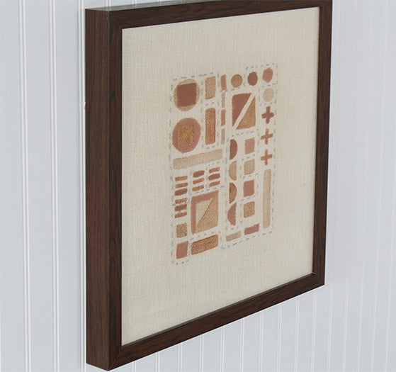 Abstract Rust Textile 20W X 20H - Cleared Decor