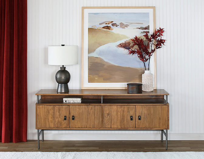 Textured Black Aluminium Table Lamp