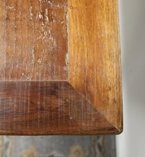 Tapered Iron Leg Console Table With Pine Top