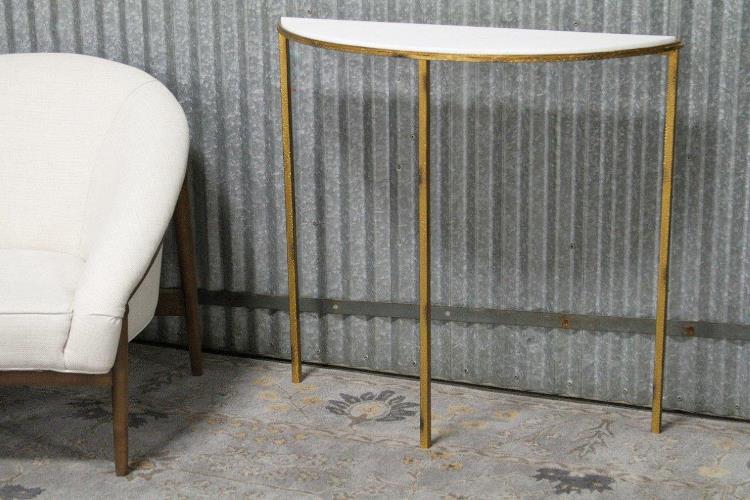 Hammered Gold Console Table
