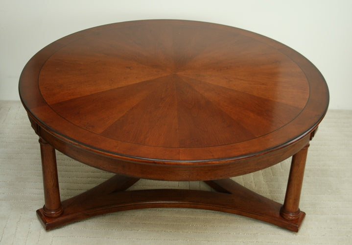 European Legacy Round Coffee Table in Macadamia