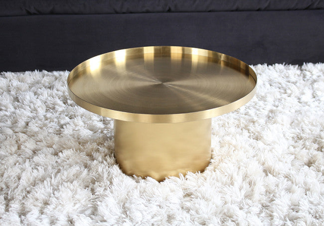 Titanium Gold Drum Coffee Table