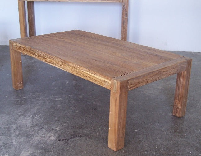 Rustic Wood Parsons Coffee Table