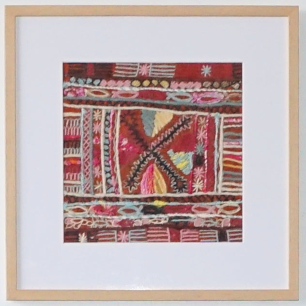 Burgundy Embroidery 3 20W X 20H - Cleared Decor