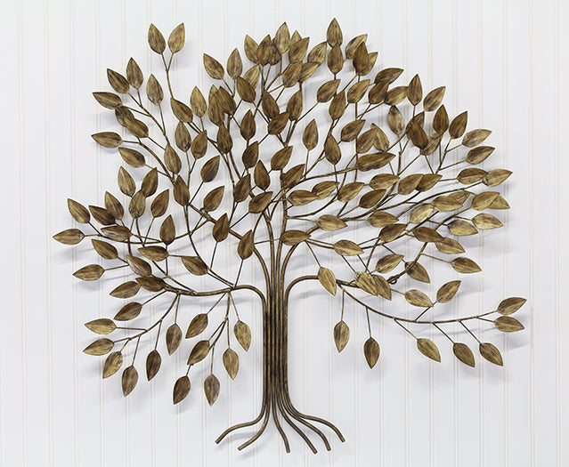 Tree Of Life Brass Wall Sculpture 39W X 34H - Cleared Decor