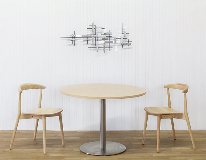 Ground Steel Abstract Grid Wall Sculpture 43W X 22H - Cleared Decor