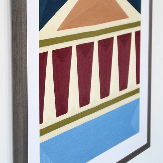 DECOR60 - Post Haste Framed Geometric Embroidery