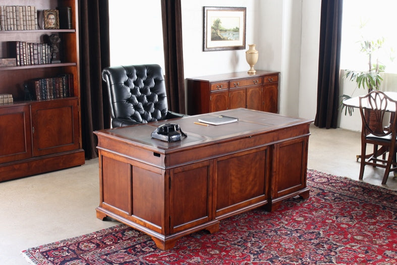 Weathered Cherry Executive Desk