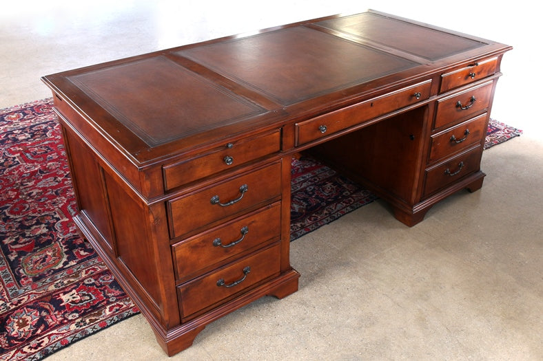 Weathered Cherry Executive Desk