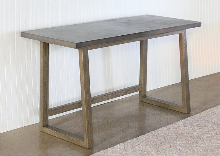 White Wash Desk With Concrete Top