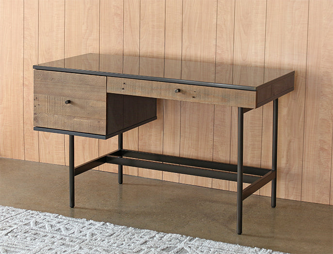 Bronze Iron And Wood Modern Desk