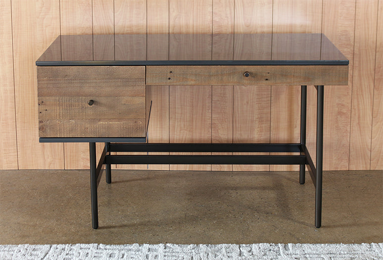 Bronze Iron And Wood Modern Desk