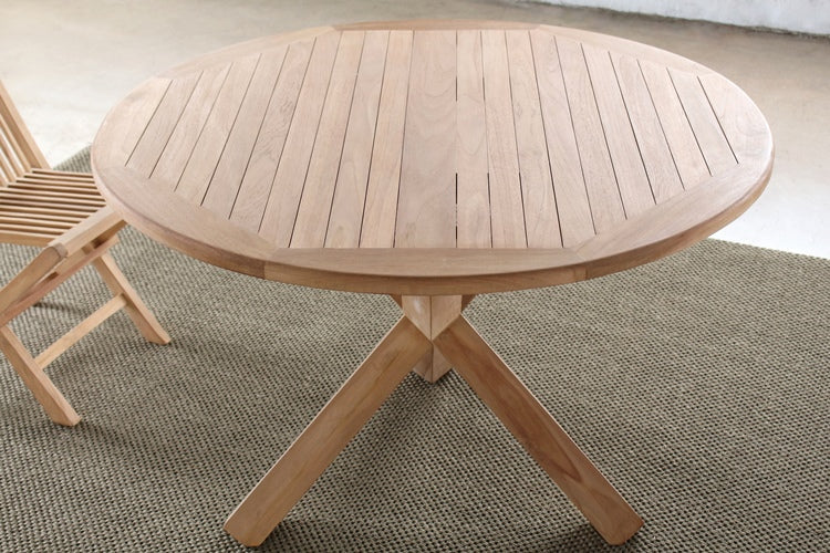 Natural Teak Round Dining Table