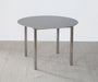 DT58 Round Dining Table with Metal Frame and Gray Laminate Top 