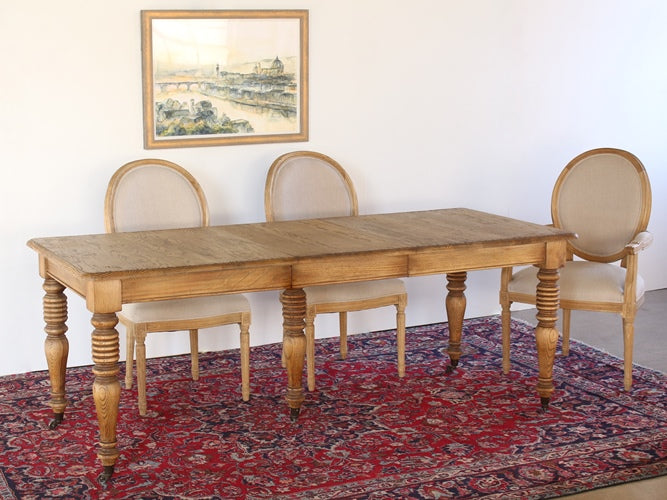 DT88 - Turned Leg Oak Dining Table