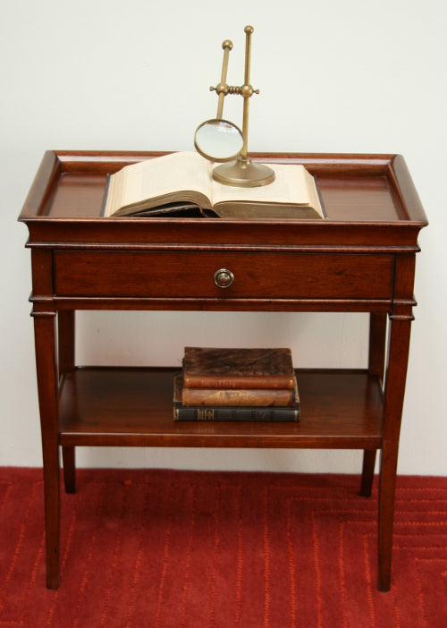 European Legacy Rectangular Lamp Table in Macadamia 