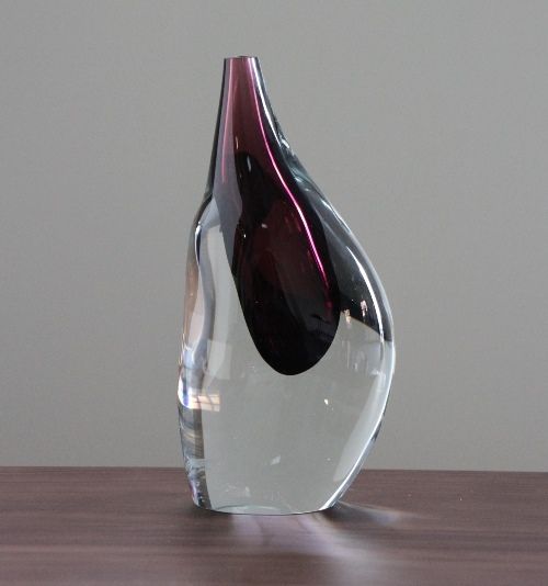 FIG197LA - Heliotrope Hand Blown Glass Droplet Object