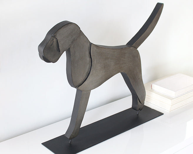 Large Flat Dog Figurine - Cleared Décor