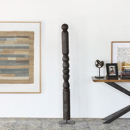 68"H Primitive Totem Sculpture - Cleared Décor